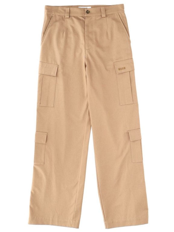 Brown Wide-Leg Cargo Pants (Men's)