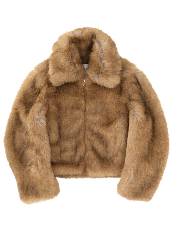 Cropped Eco Polyester Faux-Fur Jacket (Women's)