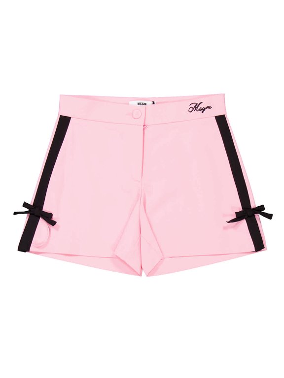 Girls Stripe-Detail Cotton Blend Shorts, Size 14Y