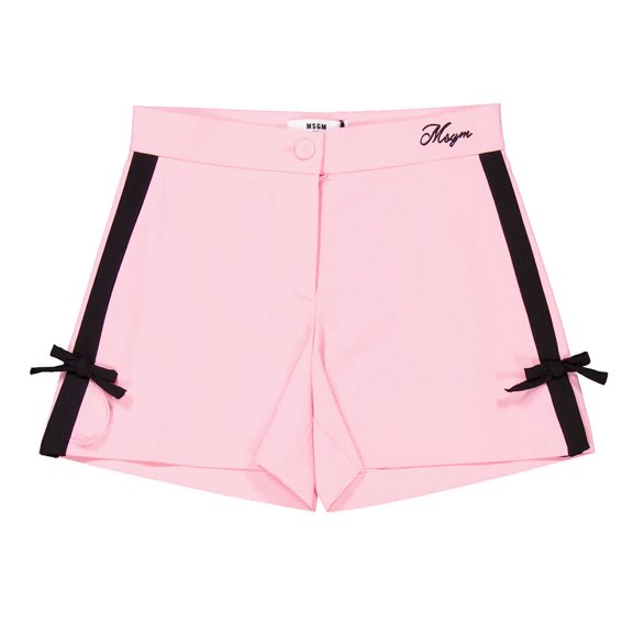 Msgm Girls Stripe-Detail Cotton Blend Shorts, Size 6Y