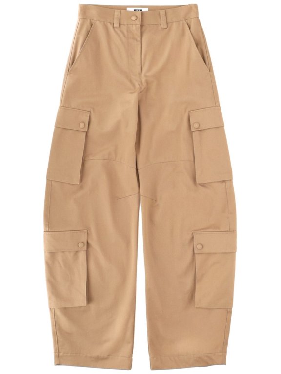 Oversized Multi-Pocket Cotton Cargo Pants (Women's)