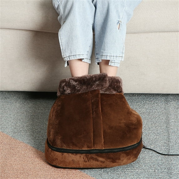 Msgweeeg 2-in-1 Vibration Heating Shoes – Massage Boots with Kneading Massage and Foot Warmer Function, Heated Slippers for Relaxation and , Soothing Vibration to Relieve Fatigue,
