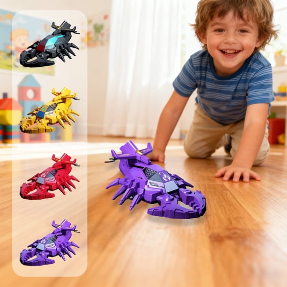 Msgweeeg 4 Year Old Boy Gifts Boy Toys Age 8-10 Years Old Children's Mechanical Toy Car Children's Toy Stunt Spinning Scorpion Car Drop Model Car Gift Toy