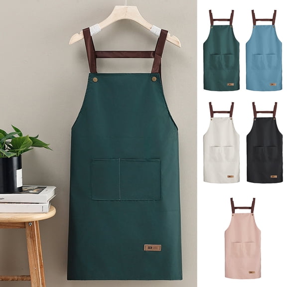 Msgweeeg Apron Kitchen Aprons for Women Kitchen Apron Multiple Colors Available Waterproofs and Oil Proof Washable Dirt Resistants Suitable for Kitchen Baking Room