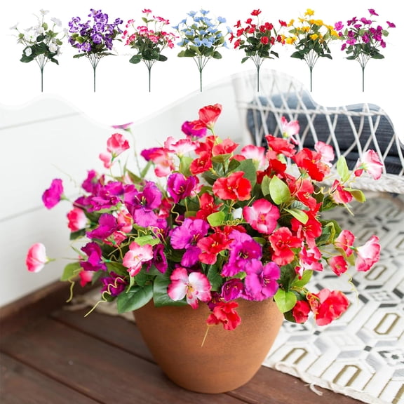 Msgweeeg Artificial Flowers for Decoration Valentines Day Cards Outdoor Garden Spring Collection Artificial Flowers 7-Head Home Decor Wedding Photography Props Artificial Flowers