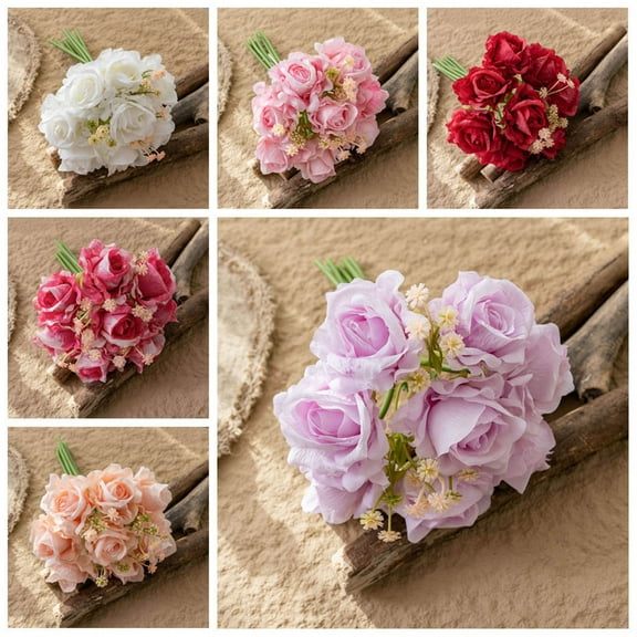 Msgweeeg Artificial Flowers for Outdoors Wedding Decorations for Reception Rose Bouquet- Artificial Flower Home Decoration-wedding Bouquet-rose WallforDisplays & Holiday Decor
