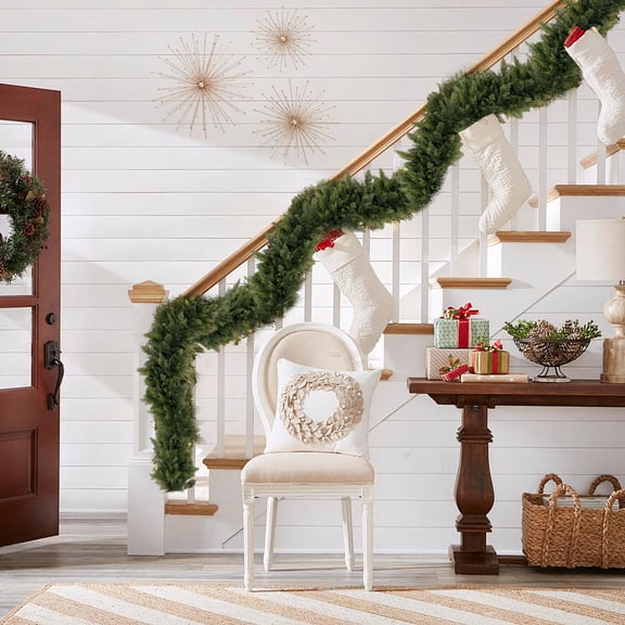 Msgweeeg Artificial Pine and Cypress Rattan, Christmas Tree and Fireplace Hanging Decor