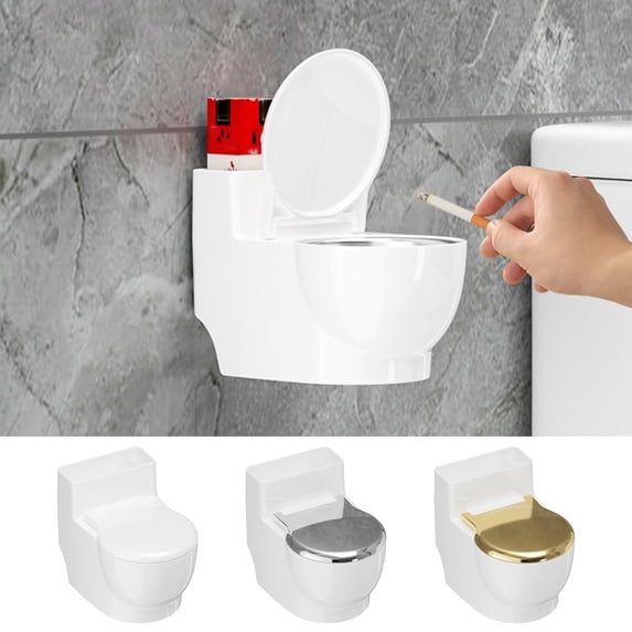 Msgweeeg Ash Tray Ashtray for Outside Patio Ashtray Gift Toilet Wall-mounted Ashtray with Lid High Value Ash Large Cute
