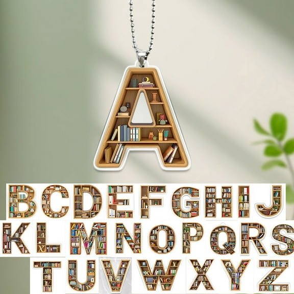 Msgweeeg Backpack Keychains for Girls Keychains for Backpack Christmas Gifts Women 26 Letter Acrylic Keychain Pendant for Books