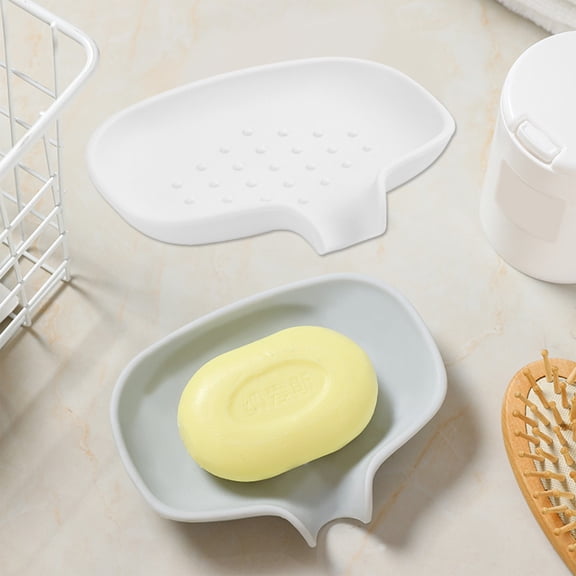 Msgweeeg Bar Soap Holders for Shower Shower Soap Holders Deflector Soap Box Draining Soap Box Household Bathroom Sink Non-slip Drainage Soap Tray for Countertop, Wall Mount, and Shower Corner