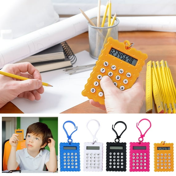 Msgweeeg Basic Calculator Cute Calculator Portable Student Mini Calculator Exam High Appearance Cute Keychain Maze Computer