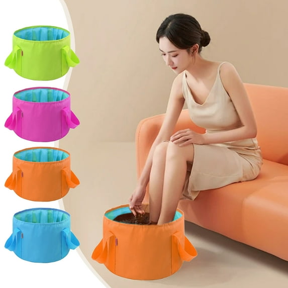 Msgweeeg Basin Collapsibles Dishs Basin Travel Footbath Wash Basin Footbath Bucket Travel Wash Storage Bag Portable Foldable Basin for Small Apartments &