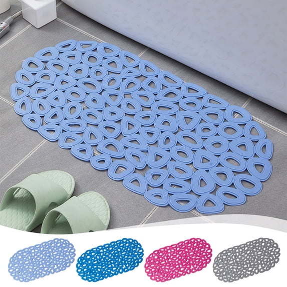Msgweeeg Bath Mat Bath Rugs for Bathroom Shower Mat Non Slide Bathtub Mat with Suction Cups and Drains Holes 12.99 X25.59 Inch Bath Mat for Tub Shower Easy Dry for RV and Mobile Home