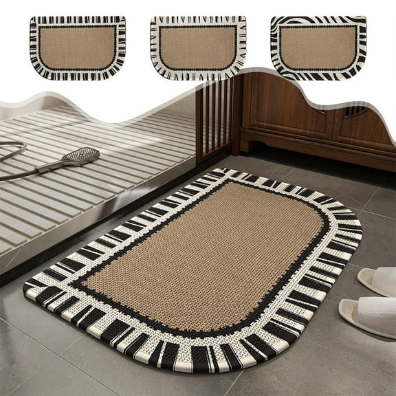 Msgweeeg Bath Rug Bath Mats for Bathroom Bathroom Carpet Non Slipping Mat Absorbent Floor Mat Entrance Mat Non Slipping Foot Mat Bedroom Carpet for Garage, Patio, RV, Camping
