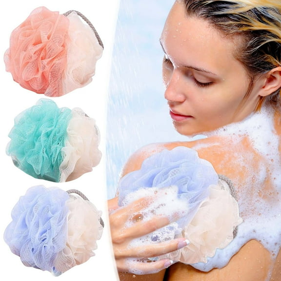 Msgweeeg Bath Sponges Body Sponge Loofah Bath Shower Sponge Pouf Mesh Exfoliating Gift for Anniversary, Birthday, Christmas