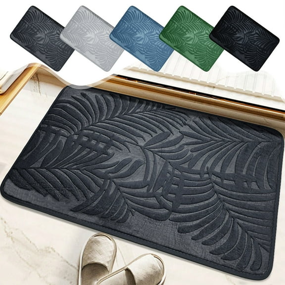 Msgweeeg Bathroom Mat Rug for Bathroom Bathroom Water Absorbent Door Mat Dry Entry Mat for Shower Room Solid Color Non Slip Rug for Toilet Entrance for Garage, Patio, RV, Camping