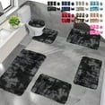 thumbnail image 1 of Msgweeeg Bathroom Mats Bath Rugs Mixed Color Bath Mats 6 Set Whole Room Bath Rugs 6 Pcs Toilet Mats Soft Water Absorption Non Slip Thick Washable Easy To Dry Dark, 1 of 8