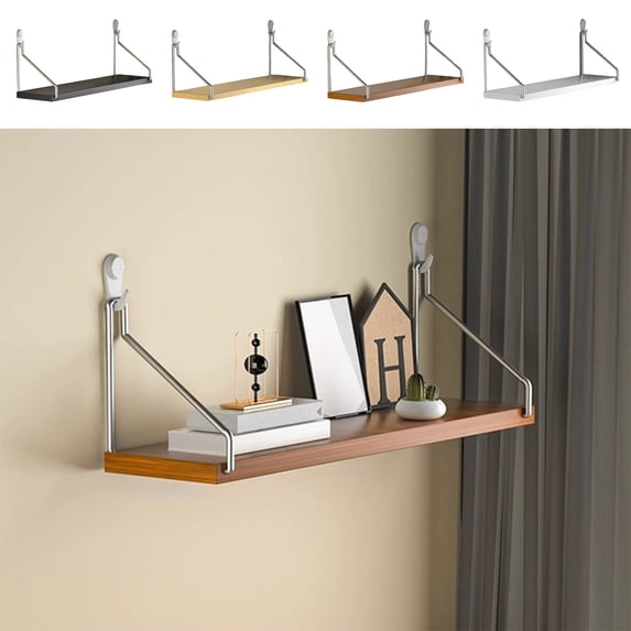 Msgweeeg Bathroom Shelves Bathroom Rack Wall Shelf Bedside Wall-mounted Shelf Living Room Wall-mounted Projector and Router Shelf Wall-mounted Bookshelf