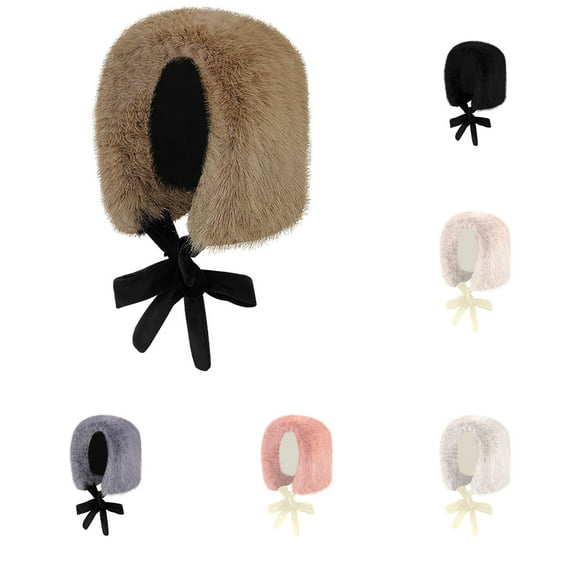 Msgweeeg Beanie for Men Men's Winter Hats Winter Outdoor Travel Cold Hat with Ear Protection Imitation Hairand Thick Lei Feng Hat with Ropeand Yarn for Hiking