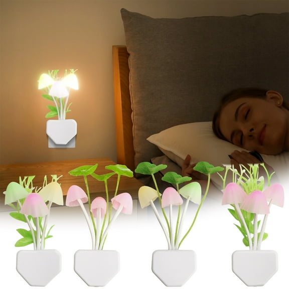Msgweeeg Bedside Lamp Husband Gifts Coolest Stocking Stuffers Light Control Leaf Light LED Color Changing Night Light US Plug
