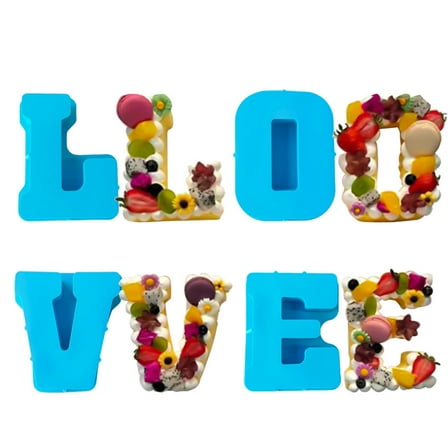 Msgweeeg Cake Baking Mould Letter Mould for Baking, Reusable Non-Stick Silicone Moulds to Create -Shaped Cakes,for Celebrations, Birthdays, and Educational Activities.