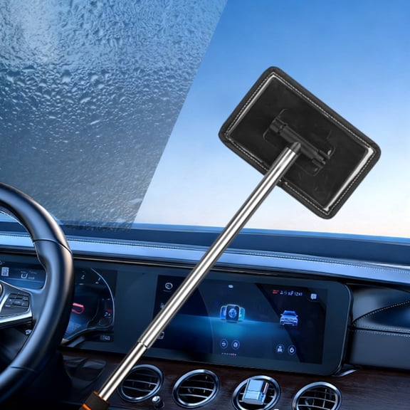 Msgweeeg Car Window Cleaner Brush with Extendable Handle and Soft Microfiber Head for Efficient Removal Of Dust Pollen Frost and Condensation Interior Auto Care Tool
