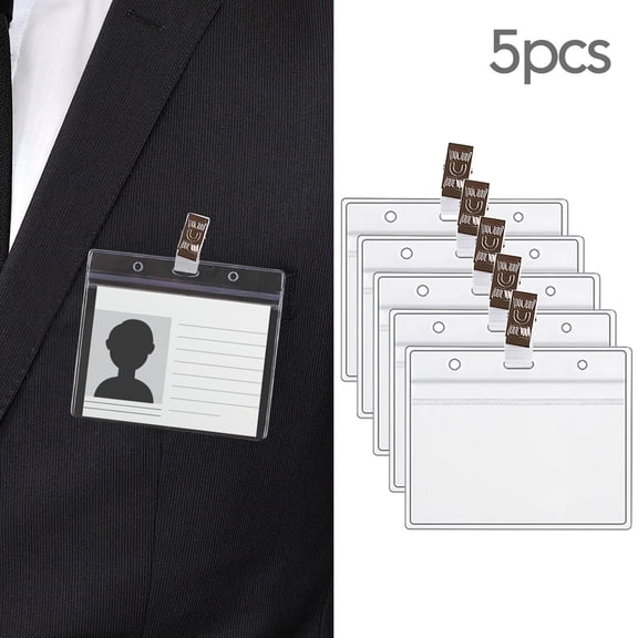 Msgweeeg Card Protector Sleeves Clear Immunization Record Card Protector Sleeve wirh Clip Plastic Holder for Vaccine Documents Medical Cards School Travel Organizer Use