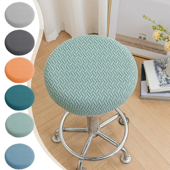 Msgweeeg Chair Seat Covers Chair Covers Stool Covers Round Bar Stool Covers Oppose Slip Seat Cover with Elastic Bands Sturdy for Kitchen Chairs