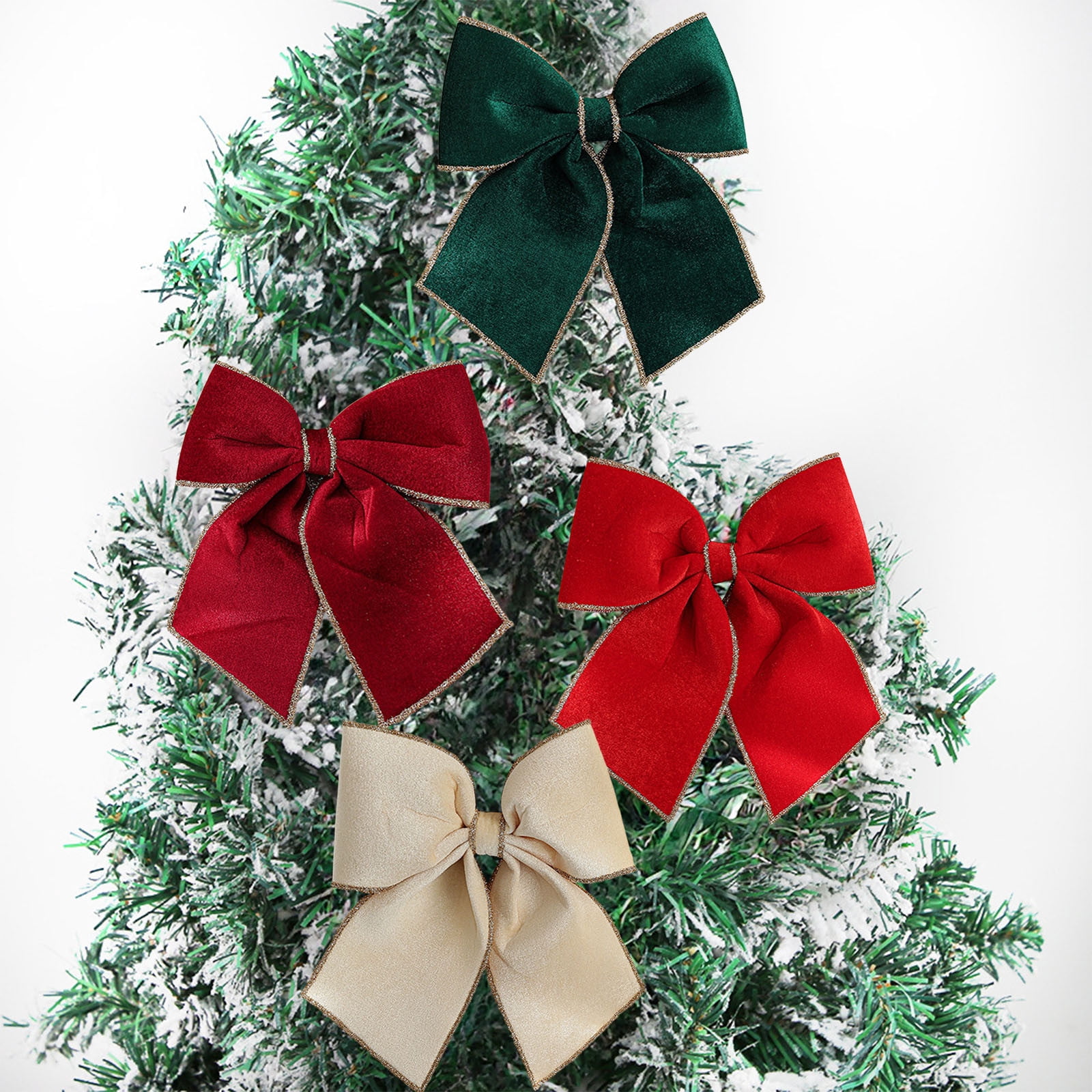 Msgweeeg Christmas Bows for Wreaths Modern Christmas Decor Fabric ...
