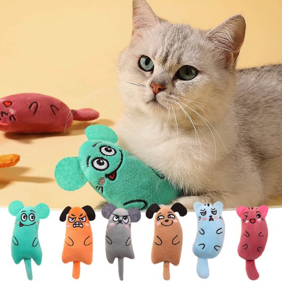Msgweeeg Christmas Stocking Stuffers 8 Year Old Boy Toys Cartoons Catss Dog Shaped Toy Gnaw Resistance Puplasticsy Toy Catss Self Funny Grinding Teeth Cleaning Interactive Toy
