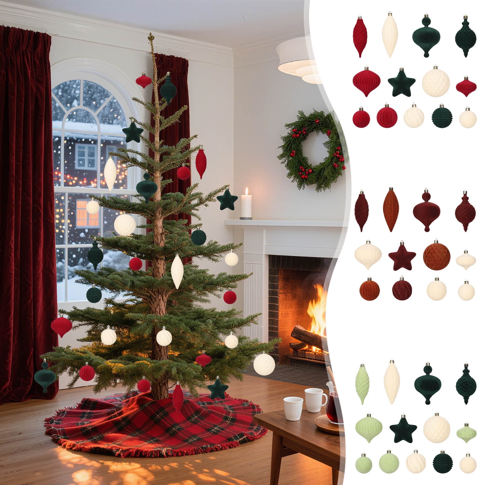 Msgweeeg Christmas Tree Balls Christmas Ornaments Christmas Green ...