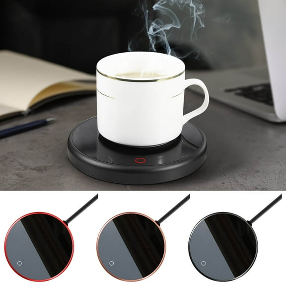 Msgweeeg Coaster Drink Coasters Constant Temperature Ceramic Cup Heating Coffee Aluminum Alloy Insulation Base Water Cup Heating Pad Heating Pad