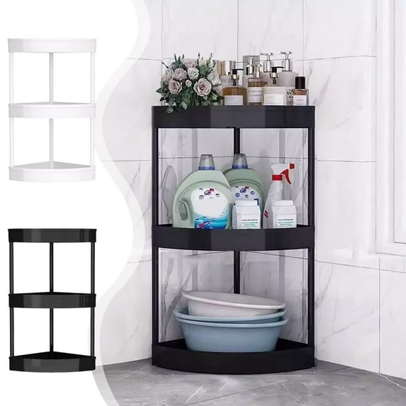 Msgweeeg Corner Shelves Corner Shelf Stand Household Toilet Toilet Corner Storage Rack Bathroom Shelves Floor Type Bathroom Tripod Kitchen Crevice organizer for Bedroom Decoration