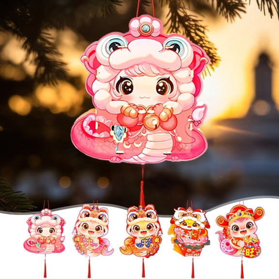 Msgweeeg Crochet Crochet Kit The Year Of The Snake 2025 Light Hand Lanterns Spring Festival Children Lanterns China Diy Hand Light Lanterns for Handmade Enthusiasts