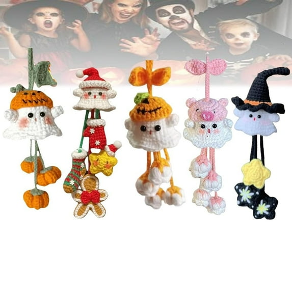 Msgweeeg Crochet Witch Ghost Crochet Kit Handmade Cute Horror Crochet Kit With Yarn And Tools Bag Gift for DIY Lovers Soft To The Touch Non Finished Product for Handmade Enthusiasts