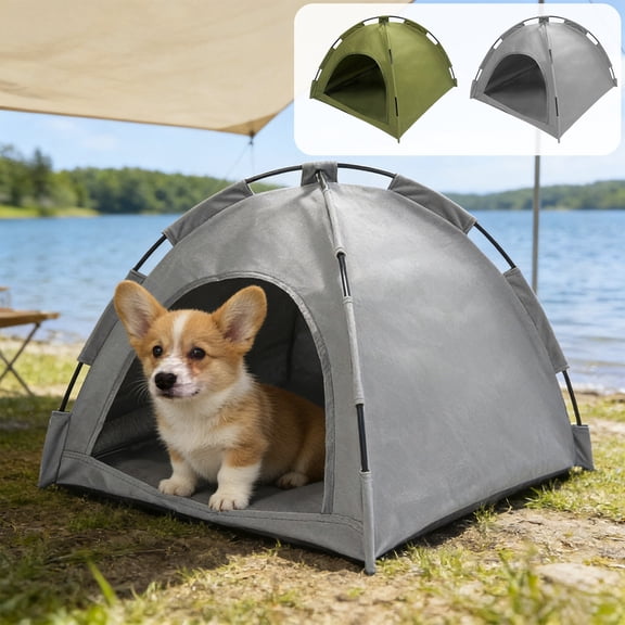 Msgweeeg Cute Cats Bed Dog Bed Medium Size Dog Pet Tent for Dogs and Cats Indoor and Outdoor Camping Picnics Meadow Outing Cozy Cottages Portable