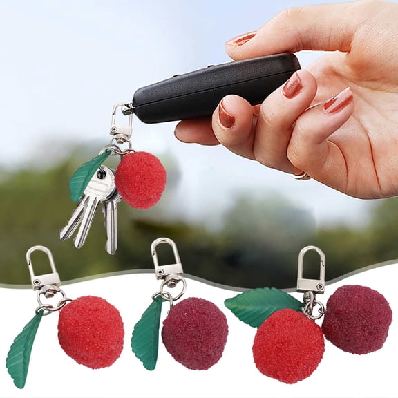 Msgweeeg Cute Keychain Adorable Fruit Bayberry Keychain Designss for Backpack Gifts and Couples for Key Organization and Easy Key Finding