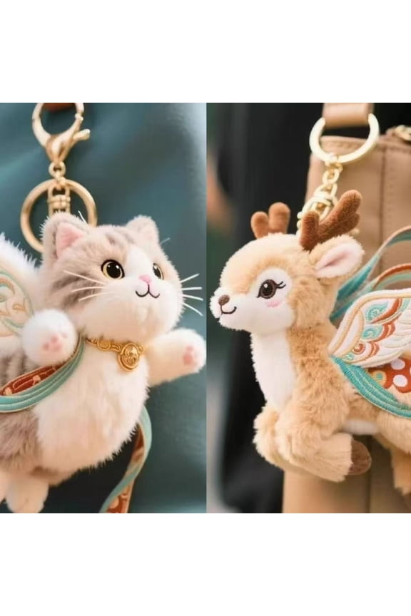 Cute Keychains for Backpack Backpack Keychains for Girls Small Gifts for Women Women Birthday Gift Ideas Embroidery Cloud Ribbon Doll Soft Cute Bag Ornament Keychain