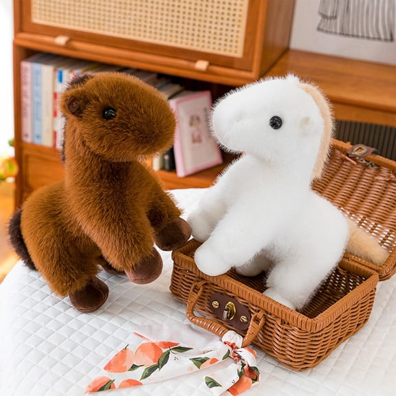 Msgweeeg Cute Plush Cute Plushies Womens Gifts Adorable Realistic Mini Horse Plushy Toy Foal Doll Plushy Toy Children's Companions Comfortableness Doll Year Of The Horses Gift