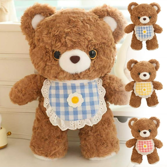 Msgweeeg Cute Plushies Cute Stuffed Animals Mini Bear Doll with Scarf Plushs Toy for Children Soothing Sleep Pillow Plushs Toy for Boys and Girls Holiday Birthday Gift Gifts for Girls 10-12