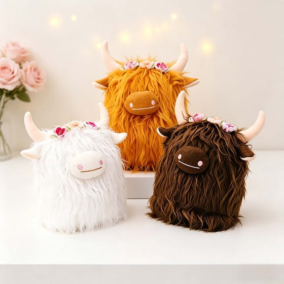 Msgweeeg Cute Stuffed Animal Home Decor Plush Cow Doll Pillow Soft Decorative Farm Animal Stuffed Cushion Cozy Accent Ornament for Sofa Bed Nursery Free Standing Cute Farmhouse Display