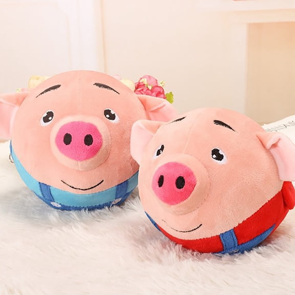 Msgweeeg Dog Toys Dog Toys for Large Dogs 2 Pack Pig Bouncing Ball Toy USB Rechargeable Interactive Talking Jump Pig Ball Auto Moving Musical Stuffed Toy forToddlers Kids