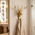 thumbnail image 1 of Msgweeeg Over Door Storage Over the Door Hooks Gold Animals Wall Hook Animals Decorative Wall Mount Coat Hanger Beautiful Sculpture Wall Hook for Living Room Home Office Decorations, 1 of 8