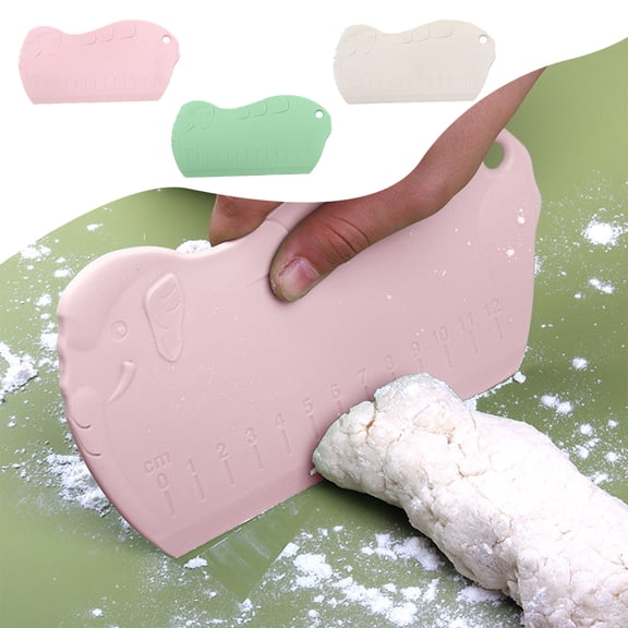 Msgweeeg Dough Cutter Bowl Scrapers for Bread Dough Noodles Cutter Household Silicones Scraper Baking Noodles Cutter Scraper Tool Kneading Pad Scraper Utensil