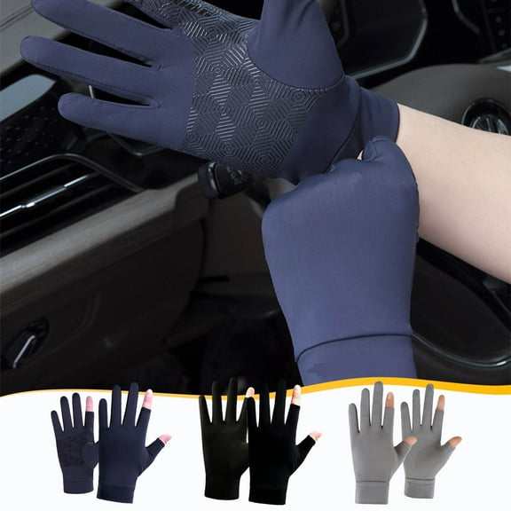 Msgweeeg Driving Gloves Fingerless Gloves Fishing Gloves for Men and Women Driving Gloves for Hiking and Sun Gloves Non-slip Feel Screen Interface for Kayaking Biking Rowing