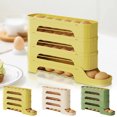 thumbnail image 1 of Msgweeeg Egg Container Egg Holders Refrigerator Egg Rack Transparent Rolling Egg Dispenser Space Saving Automatic Egg Tray Kitchen Oval 4-layer Egg Storage Rack for Refrigerator, 1 of 7