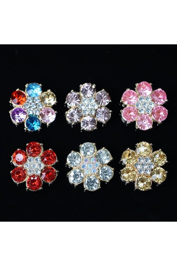 Fashion Accessories Rhinestone Button Covers Detachable Crystal No Sew Sparkly Button Clips Jewelry Snap Buttons Removable Decorative Button Covers for Blouses Shirts and Dresses