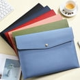 thumbnail image 1 of Msgweeeg File Folder Organizer Filing Folders File Folders Waterproof Leather Envelopes Case Folder Document Case Bag Pouch File Bag Document Storage Document Holders with Removable Hand Strap, 1 of 7