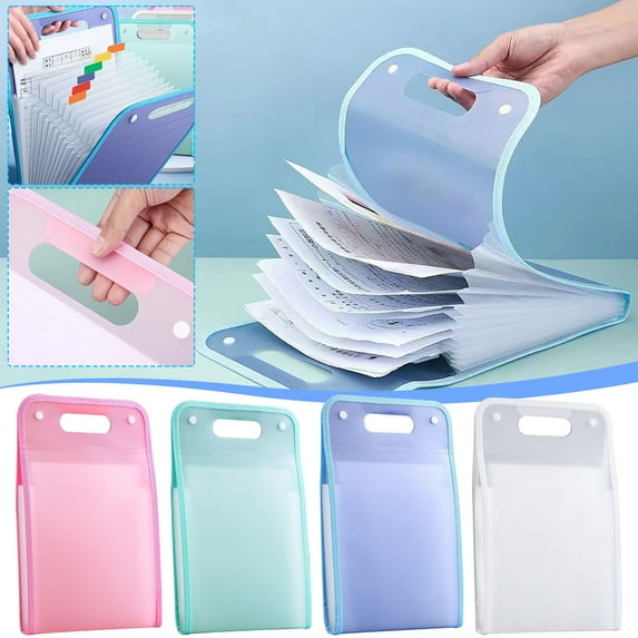 Msgweeeg Fireproof Document Bag Fireproof Waterproof Document Bag Extended Folder Organ Bag Student Portable Test Paper Storage Bag Large Capacity Bill Document Bag for Business Meetings