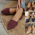 thumbnail image 1 of Msgweeeg Flats Comfortable Sandals for Women Women's Fashionable Casual Spring Style Solid Color Shallow Mouth Loafers Pointed Toe Loafers Flat Shoes, 1 of 10